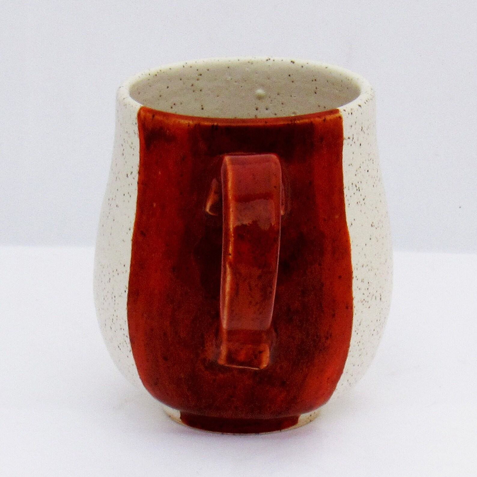 Feathers of Grace Handcrafted Ceramic Mug for an Elegant Touch