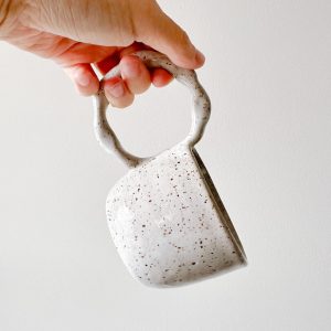 Festive Speckle Stoneware Wreath Mug Adorn Your Mornings with Holiday Cheer