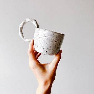 Festive Speckle Stoneware Wreath Mug Adorn Your Mornings with Holiday Cheer