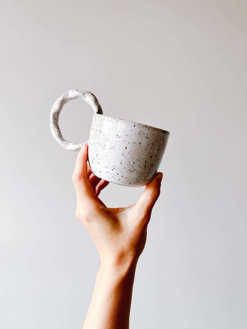 Festive Speckle Stoneware Wreath Mug Adorn Your Mornings with Holiday Cheer