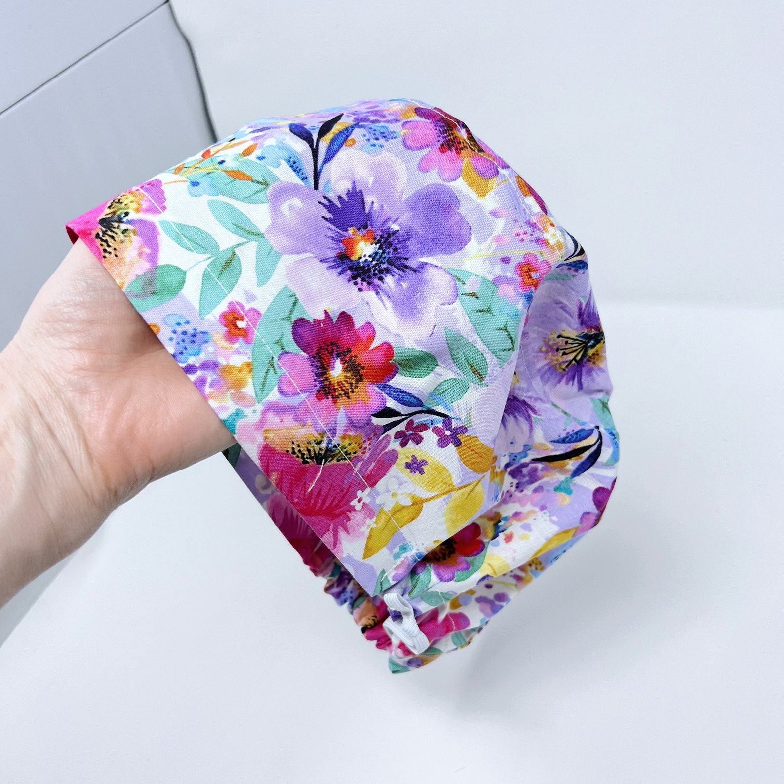 Floral Euro Scrub Cap Comfort and Style for Healthcare Professionals