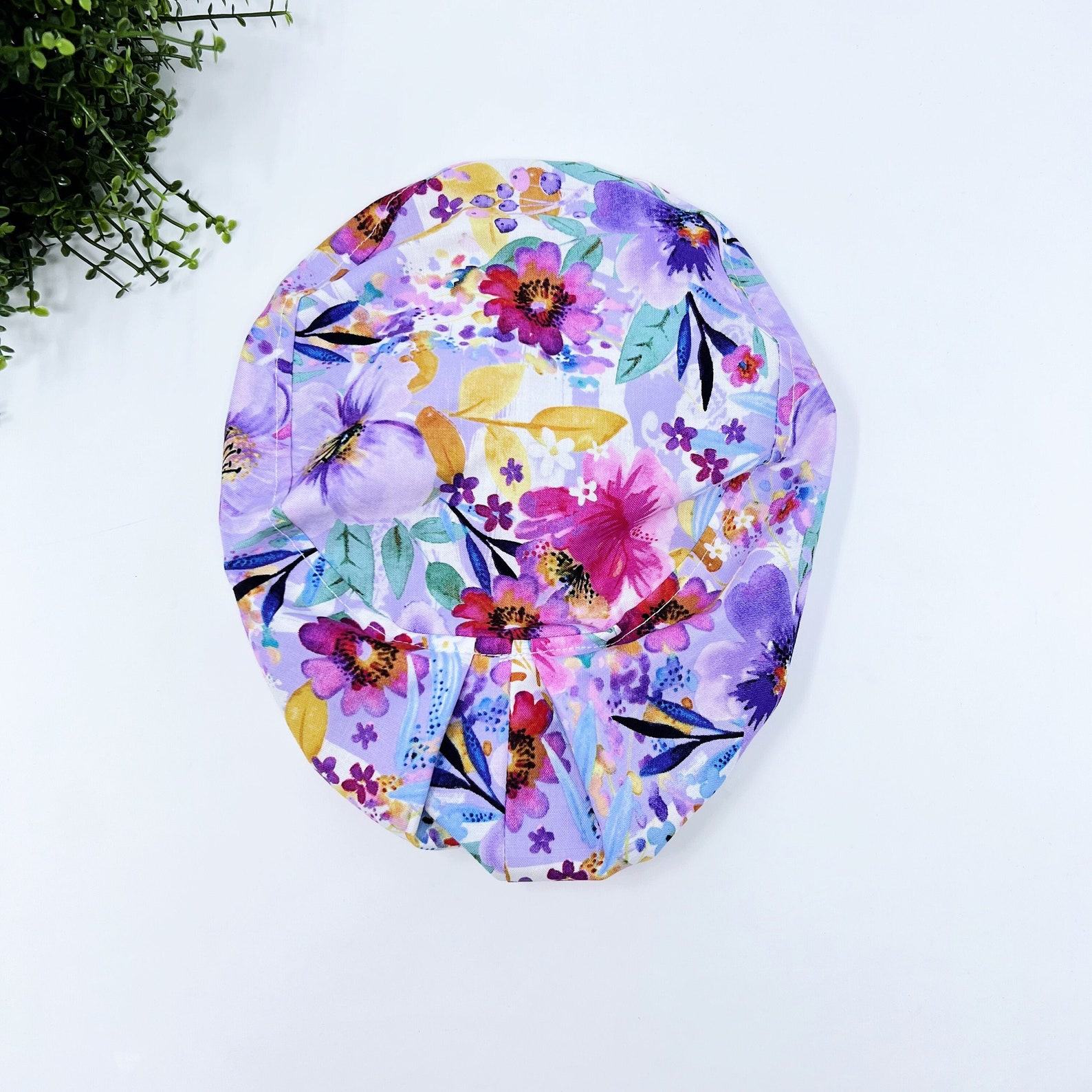 Floral Euro Scrub Cap Comfort and Style for Healthcare Professionals