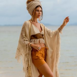 Flowing Fringe Kimono Unisex Style for Effortless Elegance