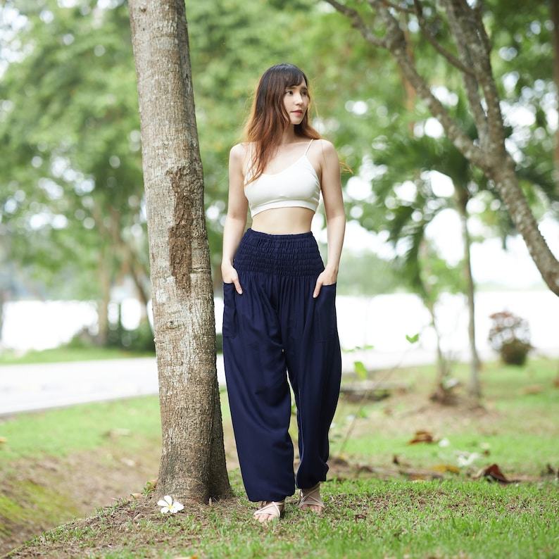 Flowy Boho Harem Pants Embrace Bohemian Chic for Yoga, Relaxation, and Style