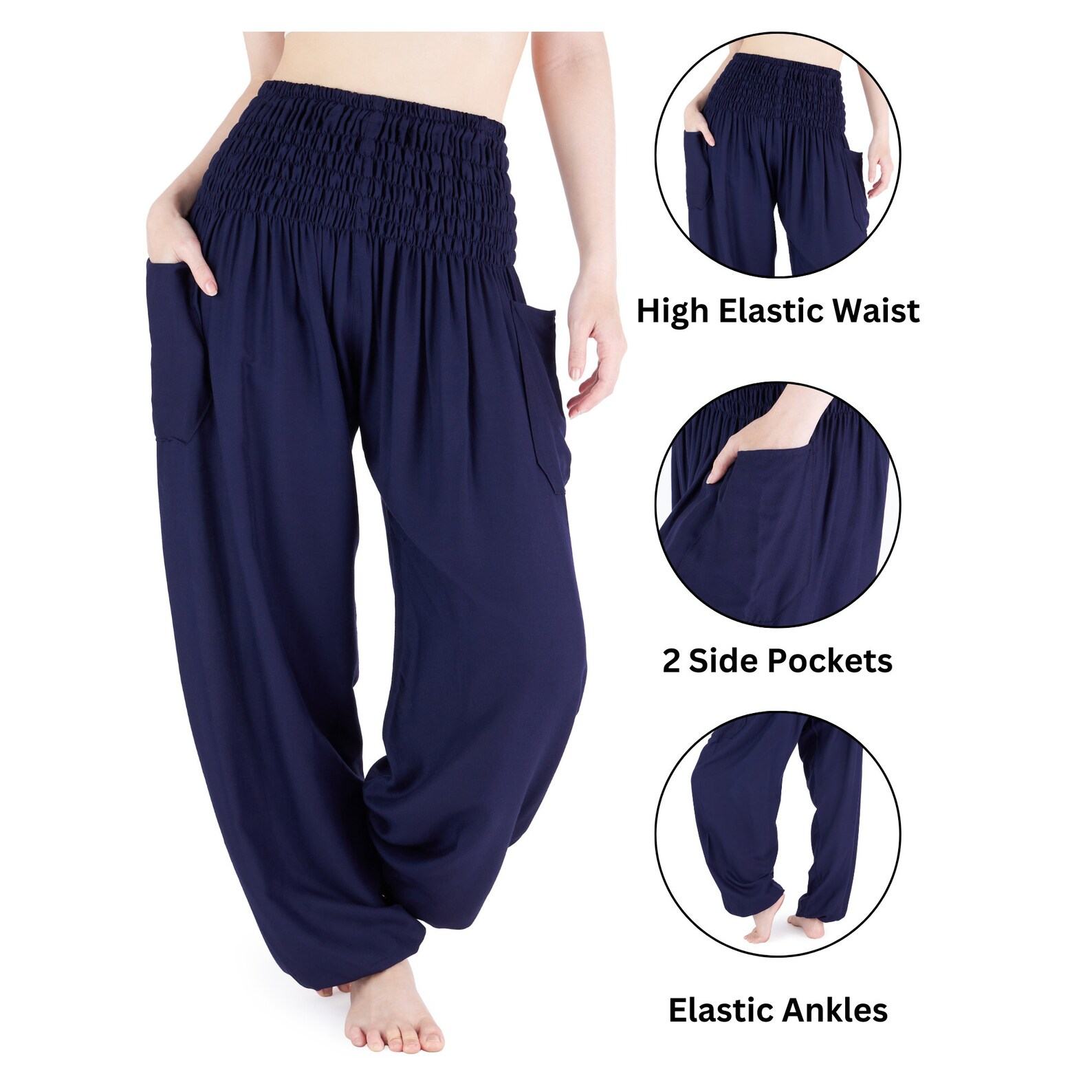 Flowy Boho Harem Pants Embrace Bohemian Chic for Yoga, Relaxation, and Style