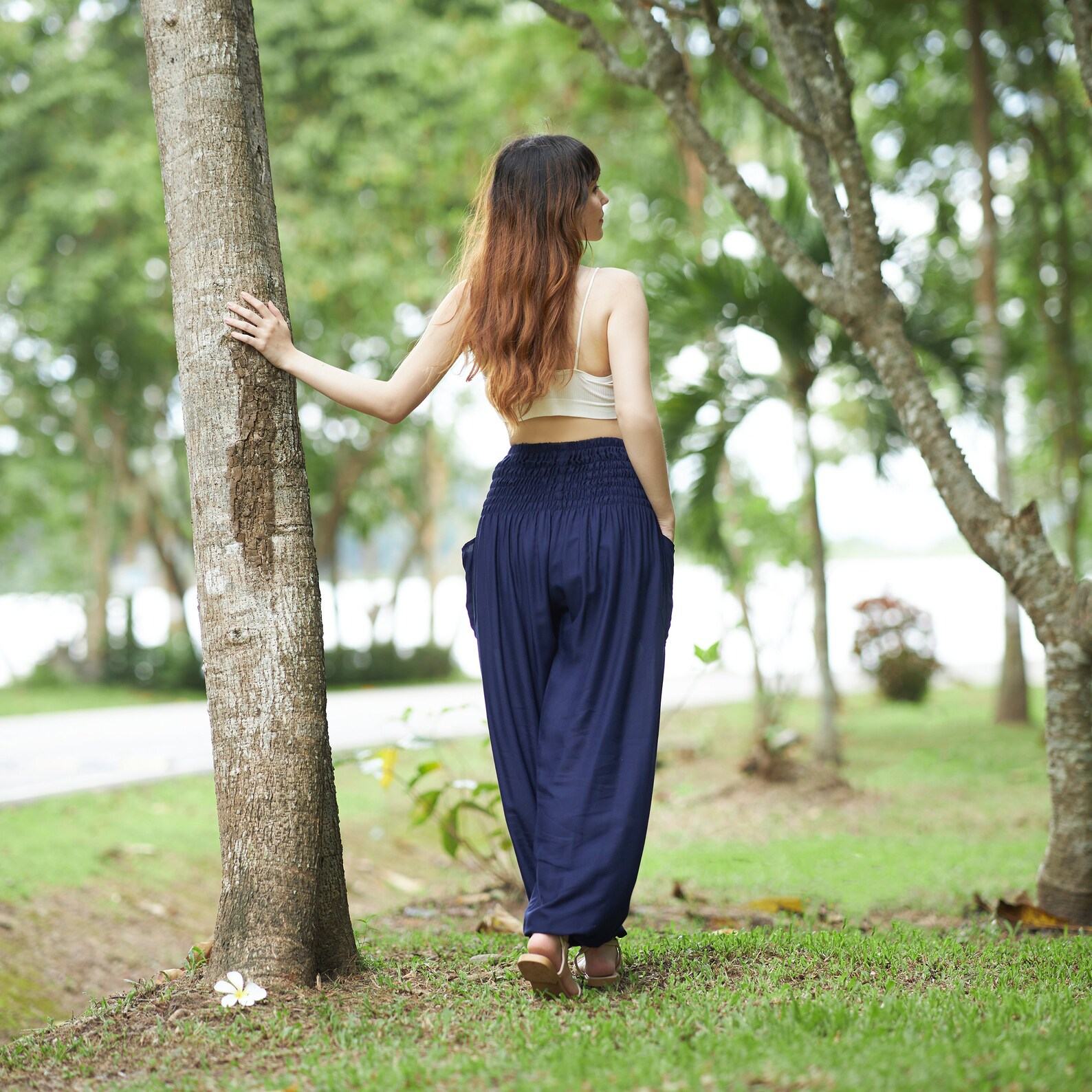 Flowy Boho Harem Pants Embrace Bohemian Chic for Yoga, Relaxation, and Style