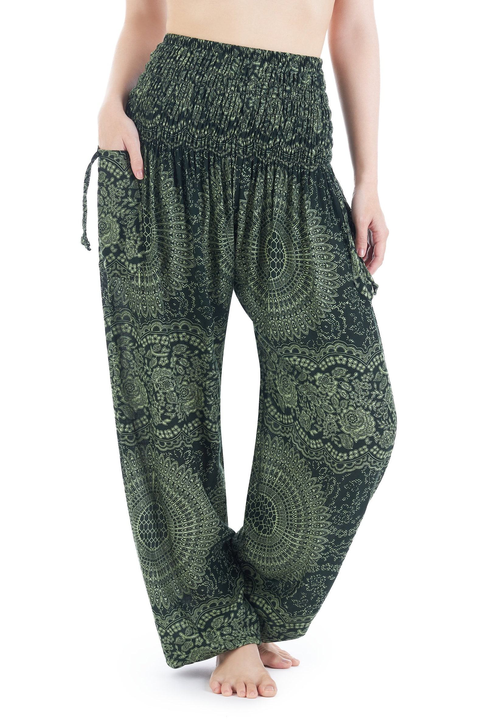 Flowy Boho Harem Yoga Pants Comfy Hippie Loungewear for Women - Image 3