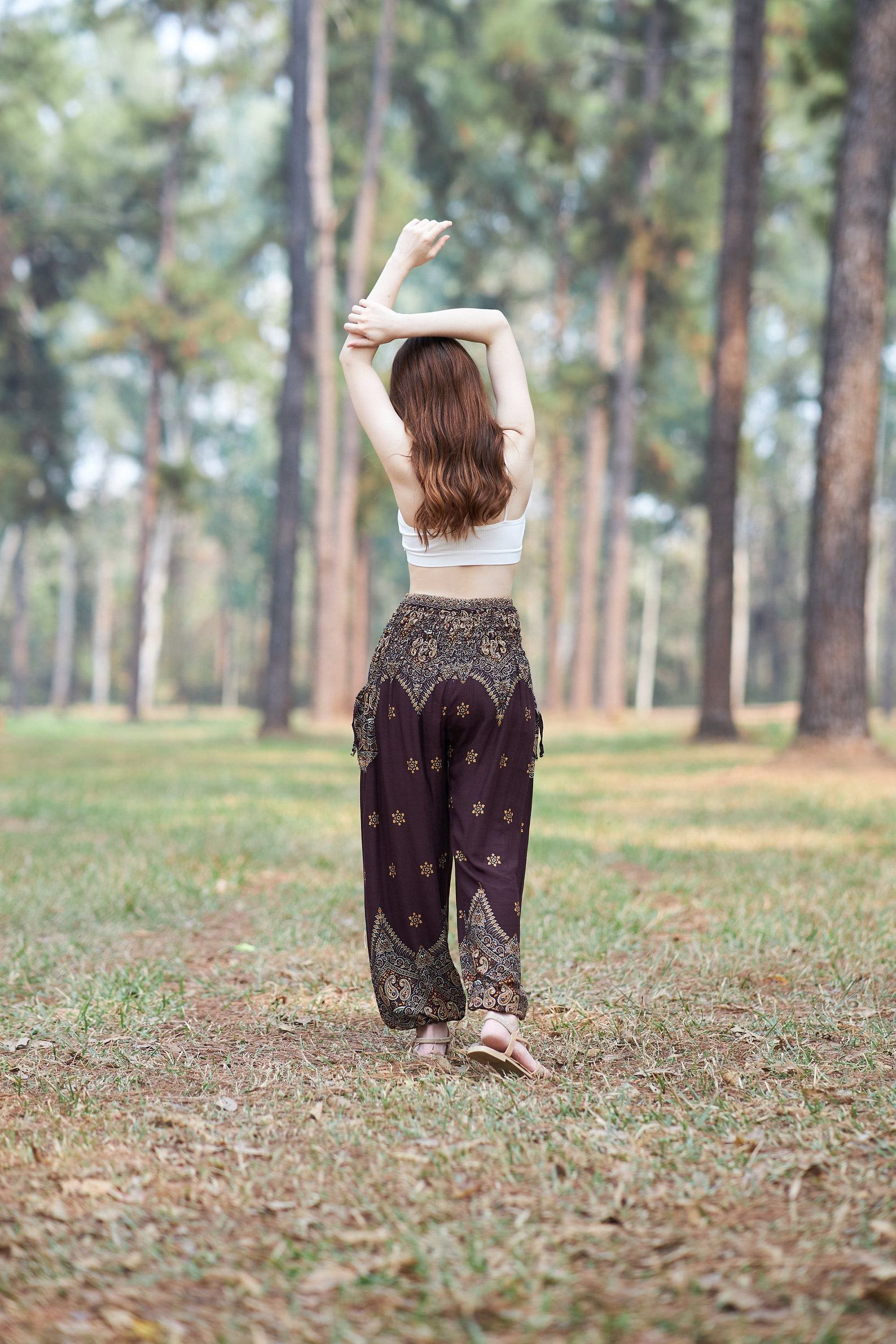 Flowy Boho Pants Embrace Bohemian Chic with Our Harem Yoga Trousers - Image 6