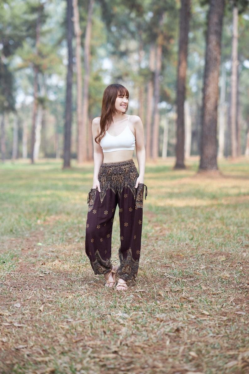 Flowy Boho Pants Embrace Bohemian Chic with Our Harem Yoga Trousers