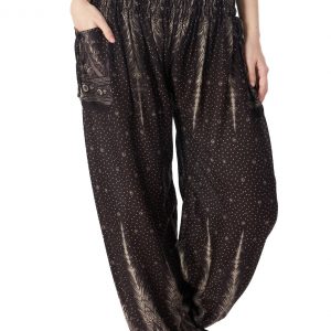 Flowy Hippie Pants Bohemian Fall Clothes for Women – Black Hippie Harem Yoga Pants