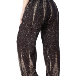 Flowy Hippie Pants Bohemian Fall Clothes for Women – Black Hippie Harem Yoga Pants