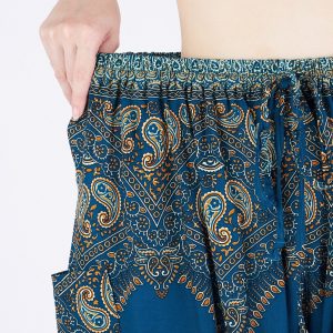 Flowy Teal Harem Pants Bohemian Bliss for Summer Festivals and Yoga