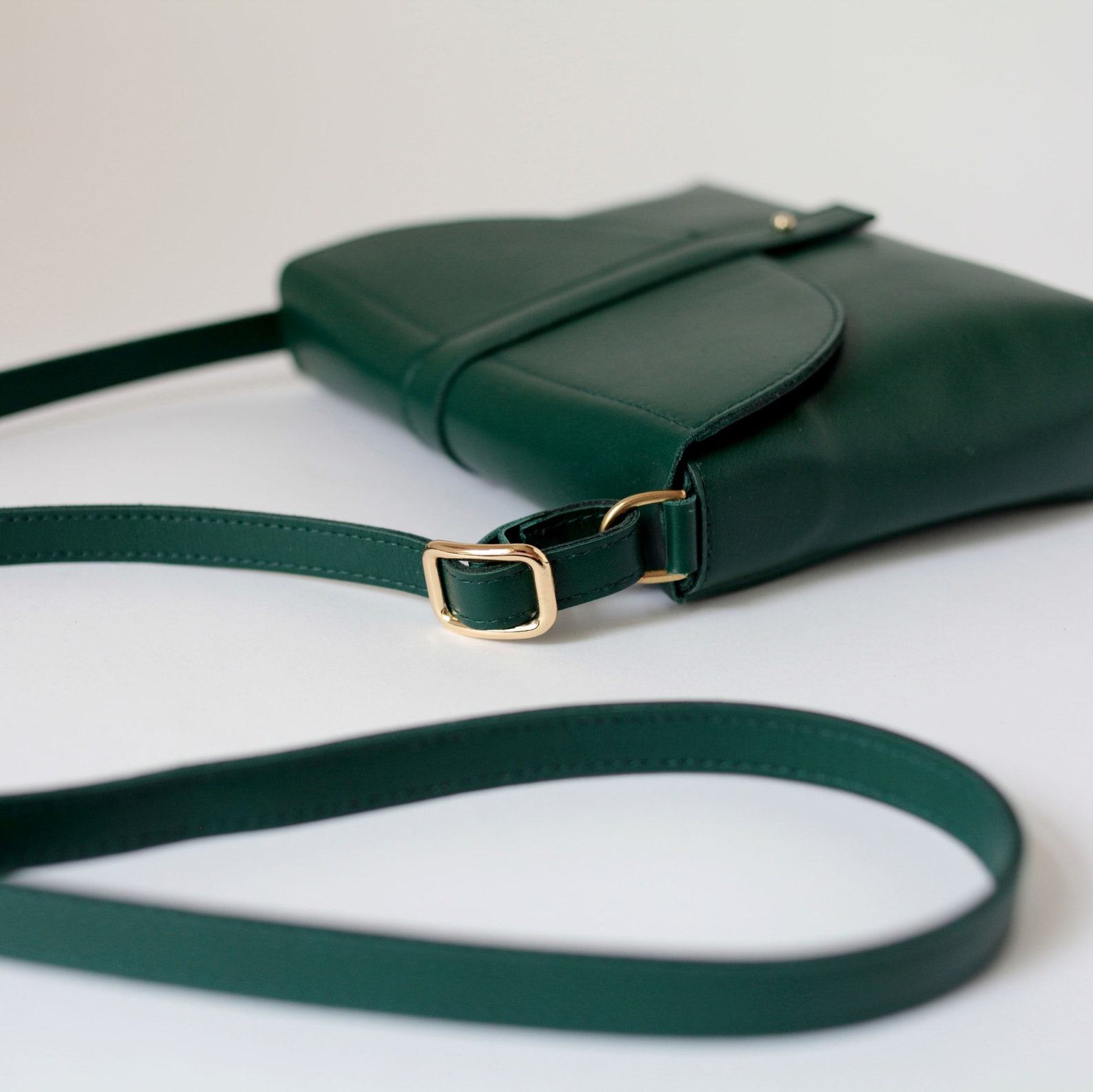 Forest Green Leather Crossbody Box Bag Timeless Style, Unmatched Versatility