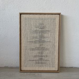 Framed Woven Tapestry Wall Art Set (3) – Modern Handmade Oak Decor