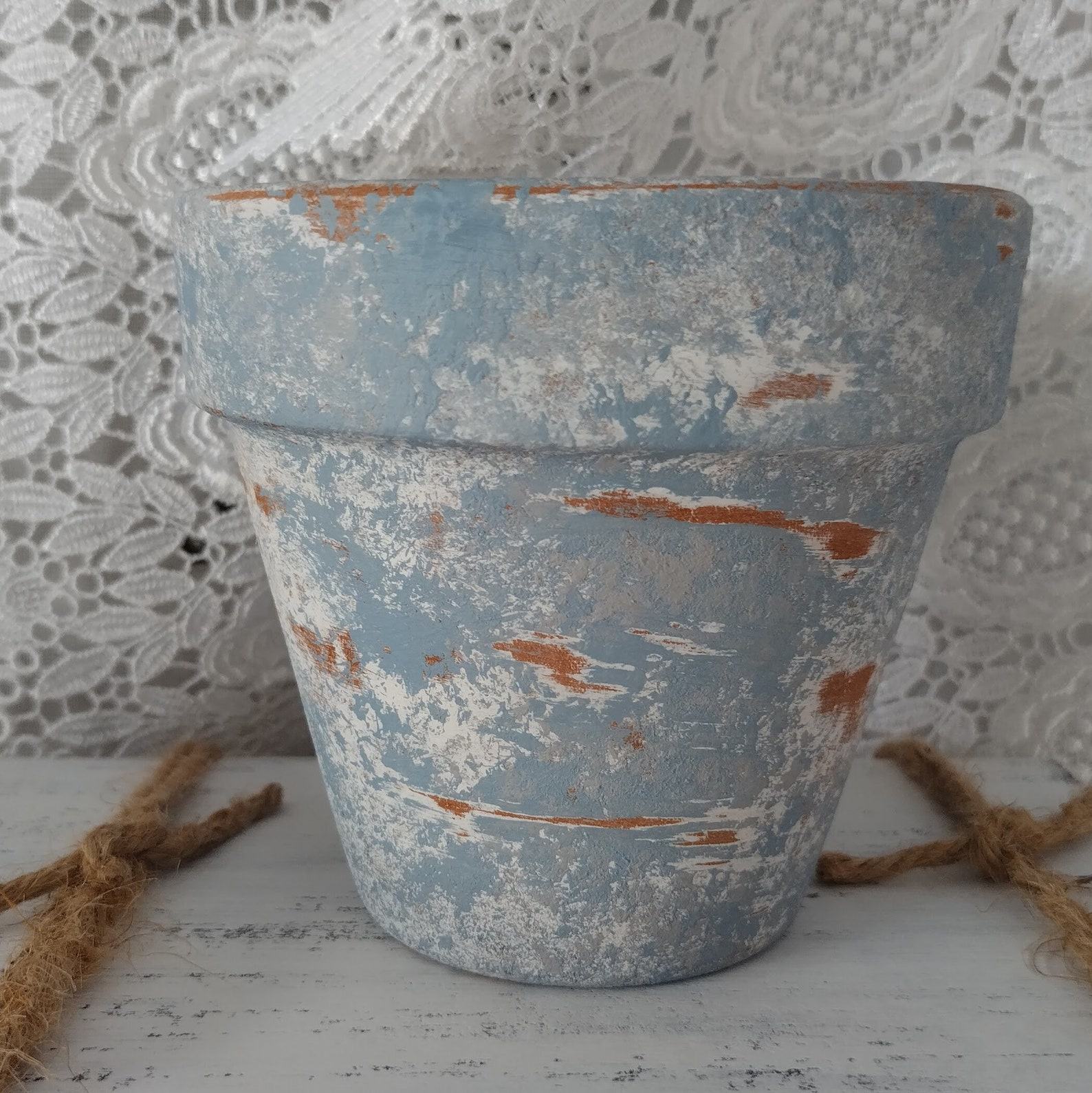 French Country Charm Rustic Terracotta Planter with Aged Elegance