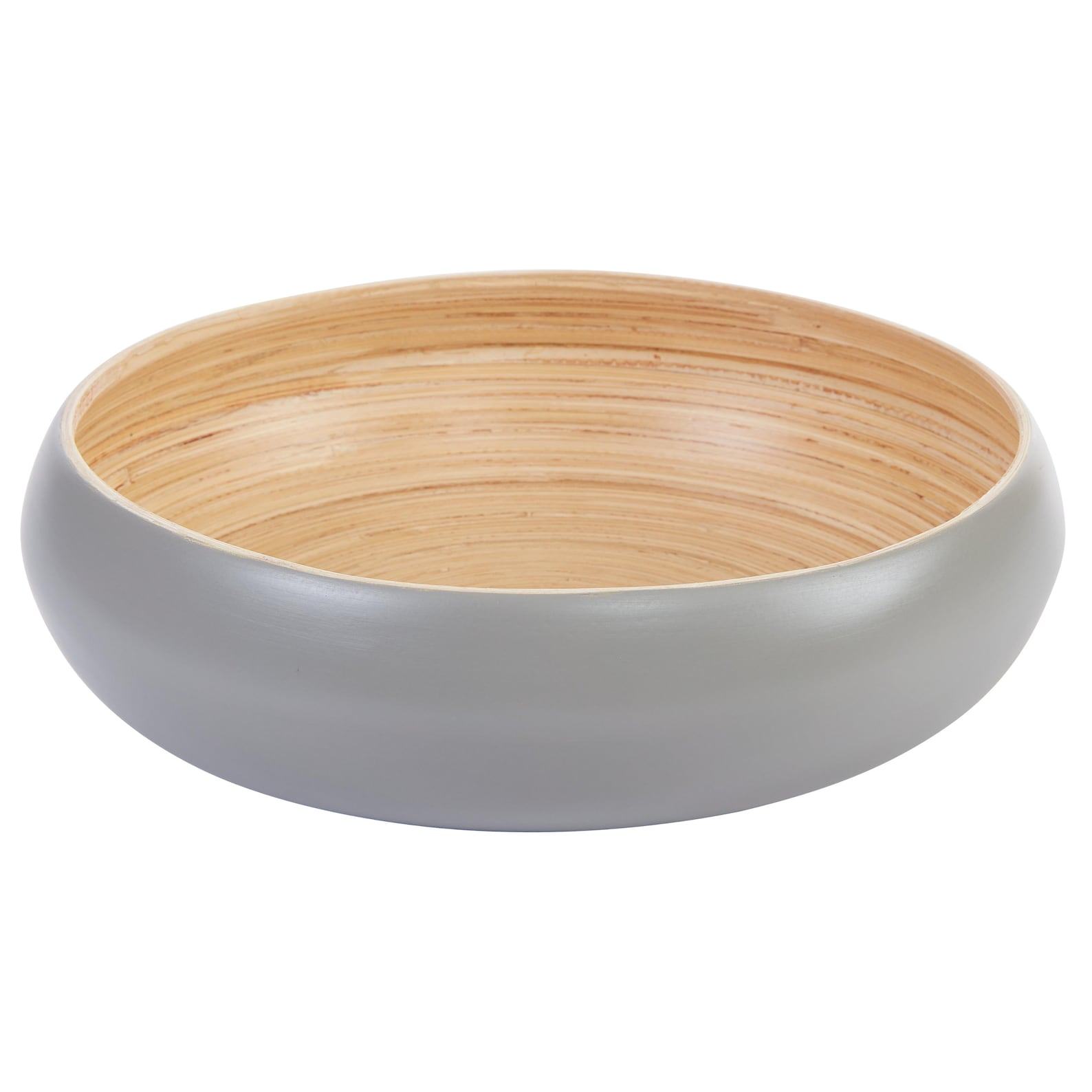 Fruitful Elegance Spun Bamboo Bowl for Kitchen Counter, Serving, and Display