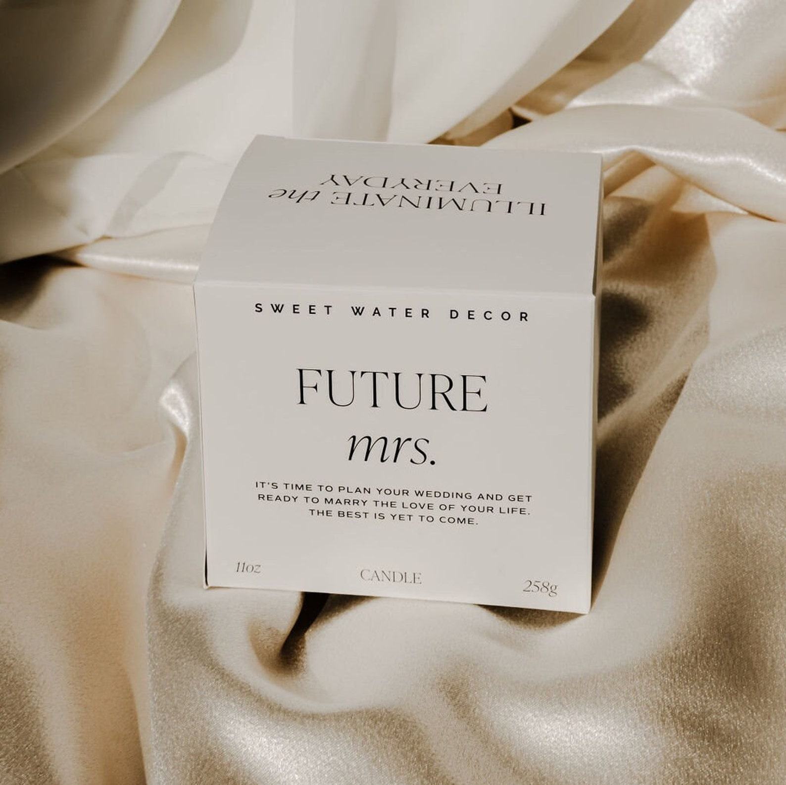 Future Mrs. Ribbed Candle and Box Set The Interesting  Bridal Shower or Engagement Item