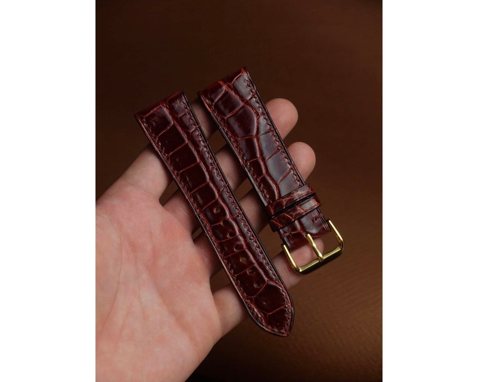 Genuine Alligator Watch Strap Elevate Your Timepiece with Luxury and Style - Image 3