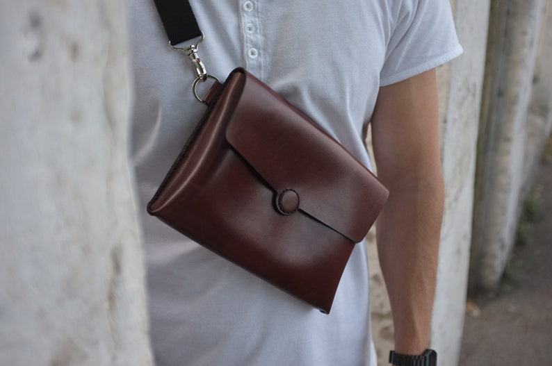 Genuine Leather Crossbody Bag The Ultimate Accessory for Modern Men