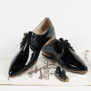 Genuine Leather Handmade Point Toe Oxford Heels in Vibrant Colors