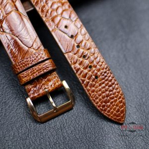 Genuine Ostrich Leg Leather Watch Band Stitchless, Custom Sizes, 16-24mm