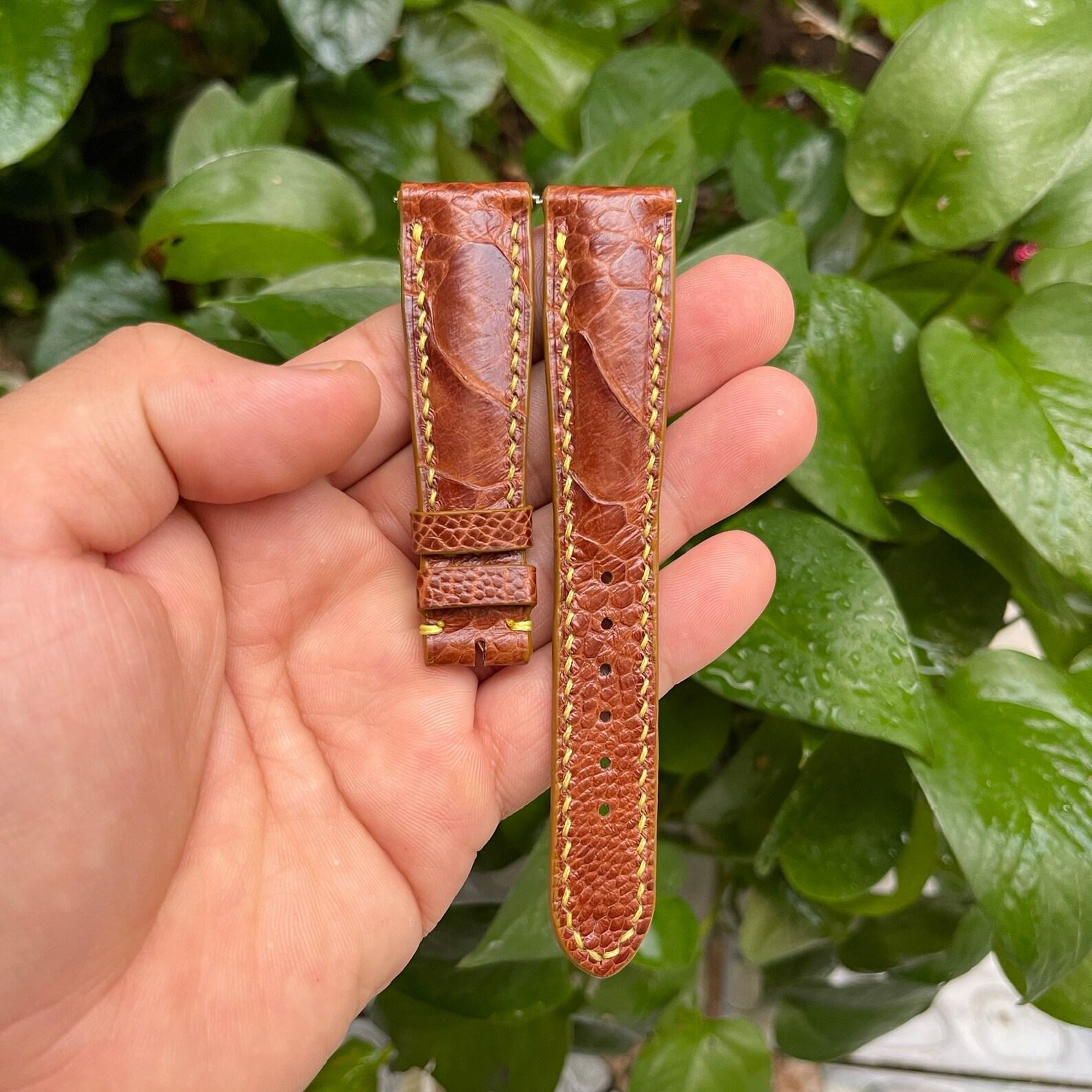 Genuine Ostrich Leg Leather Watch Strap Elevate Your Timepiece with Exotic Luxury