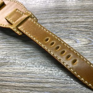 Genuine Shell Cordovan Leather Cuff Watch Strap for Luxury Timepieces