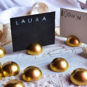 Geometric Gold Wedding Table Place Card Holder Elevate Your Reception Decor