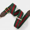 GG Supreme Canvas and Leather Crossbody Strap in Green, Red, Brown, and Yellow