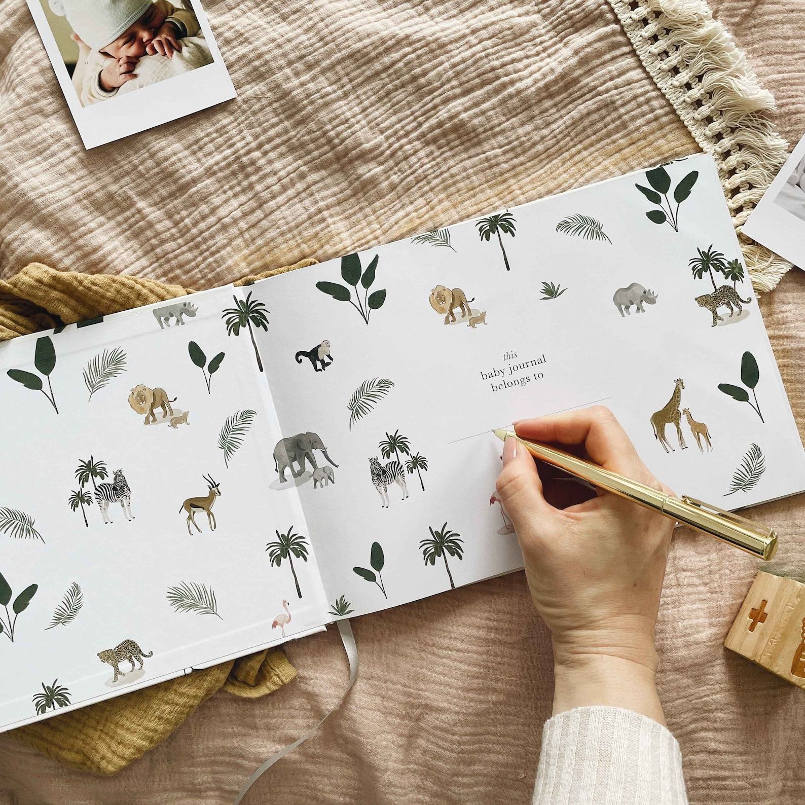 Gilded Jungle A Luxurious Memory Book for Your Little One’s Precious Moments