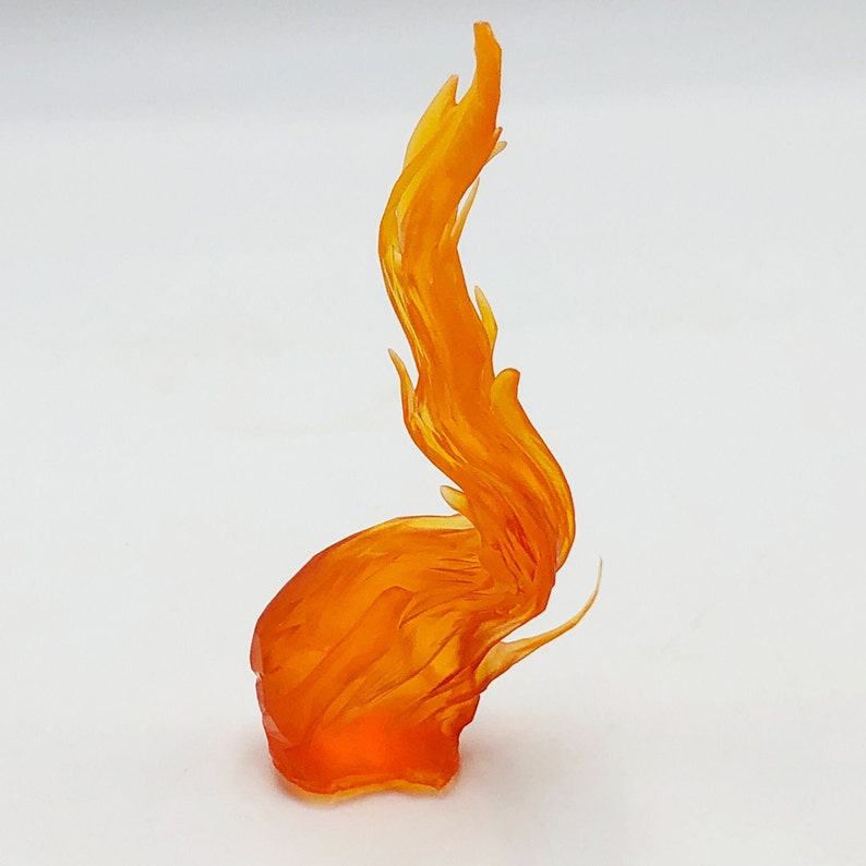 Glowing Embers WILD FIRE! Translucent Orange Resin Fire Diorama for Gaming and Fairy Gardens