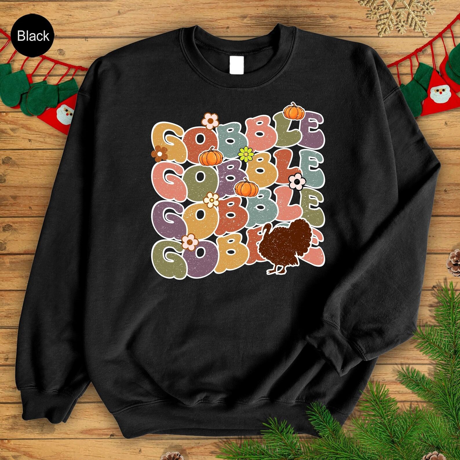 Gobble ‘Til You Wobble The Ultimate Thanksgiving Sweatshirt for Family Festivities