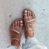Golden Goddess Sandals Embrace the Spirit of Greece with SYROS Braided Gold Leather Sandals