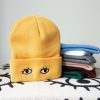Goldenbeets Embroidered Knit Beanie Cap with Eyes Cozy Warmth with a Touch of Whimsy
