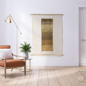 Gradient Macrame Wall Hanging  Colorful Geometric Fiber Art Tapestry – Boho Room Decor