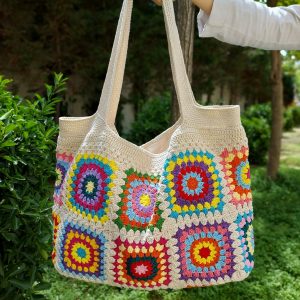 Granny Square Crochet Bag A Boho Patchwork Masterpiece for Beach Days and Beyond