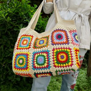 Granny Square Crochet Bag A Boho Patchwork Masterpiece for Beach Days and Beyond
