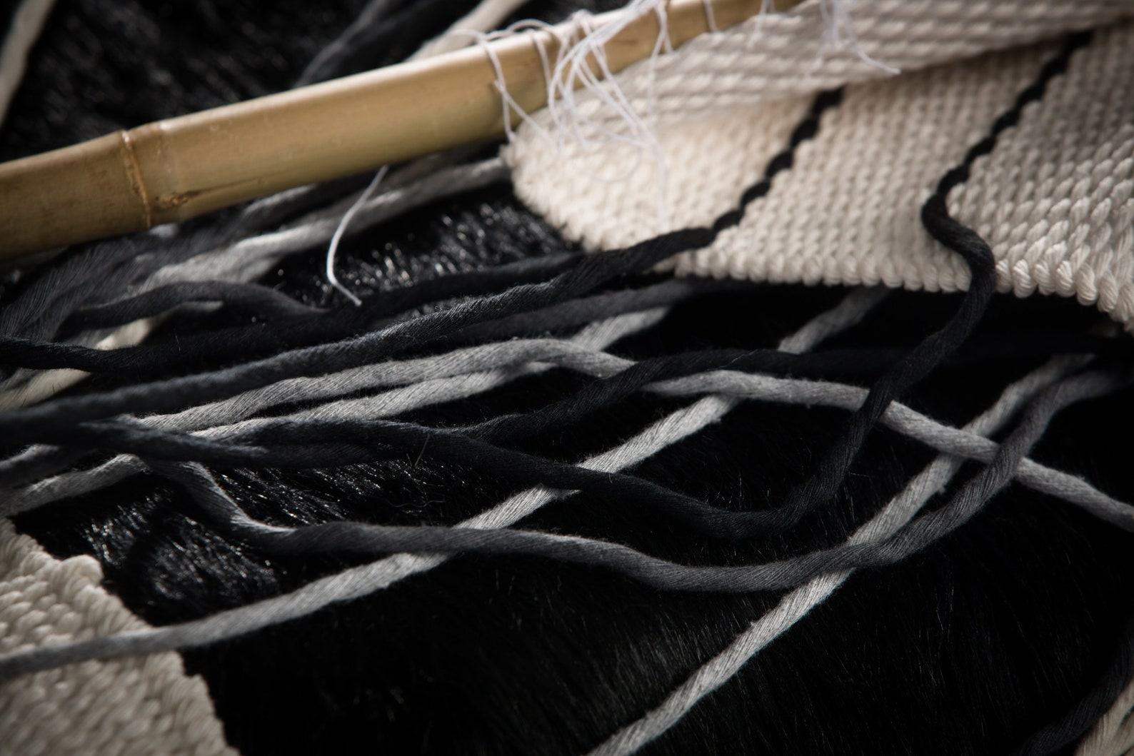 Gray Ombre Macrame Wall Hanging – Modern Bohemian Fiber Art Tapestry