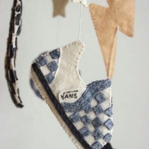 Groovy Little Dude Mobile Retro Checkered Nursery Vibes