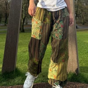 Groovy Mushroom Dance Unisex Hippie Trousers for Festival Vibes