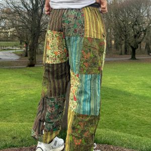 Groovy Mushroom Dance Unisex Hippie Trousers for Festival Vibes