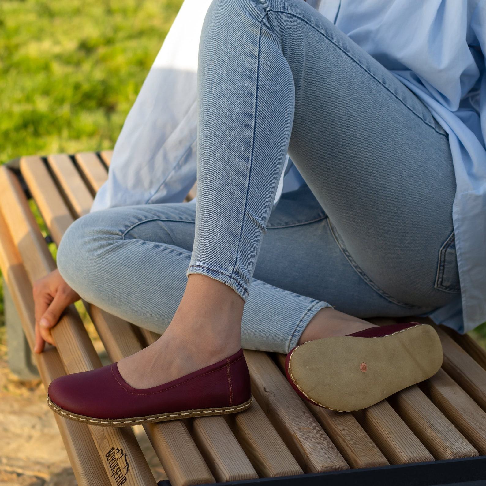 Grounding Barefoot Shoes for Women Embrace Nature’s Energy with Crazy Burgundy Earthing Footwear