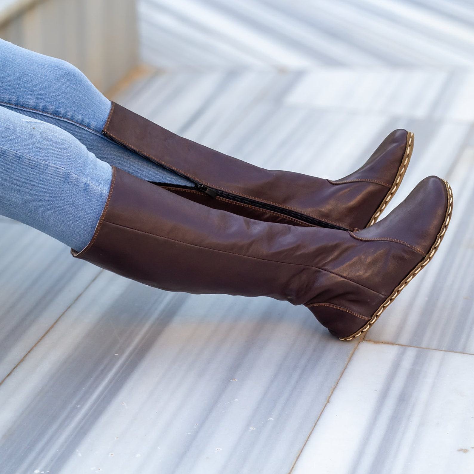 Grounding Boots Connect with Nature in Style | Handmade Leather Boots with Copper Rivets