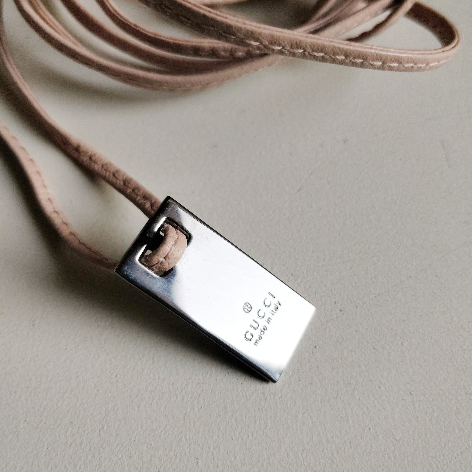 GUCCI by Tom Ford Fw 1999 Leather Belt with Steel Logo Plate, Made in Italy