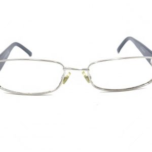 Gucci GG 2854 EU0 Silver Blue Rectangle Eyeglasses Frames 53-17 135 Italy Elevate Your Style with Iconic Italian Craftsmanship