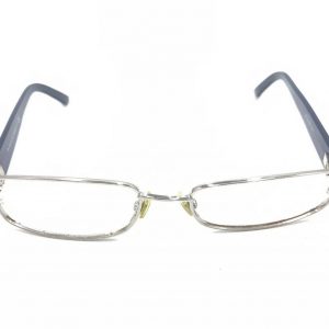 Gucci GG 2854 EU0 Silver Blue Rectangle Eyeglasses Frames 53-17 135 Italy Elevate Your Style with Iconic Italian Craftsmanship