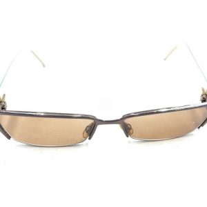 Gucci GG 4229 6M9 Brown Blue Half-Rim Eyeglasses Frames Elevate Your Style with Italian Craftsmanship