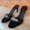 Gucci Satin Buckle Mule Sandals Elevate Your Style with Timeless Elegance