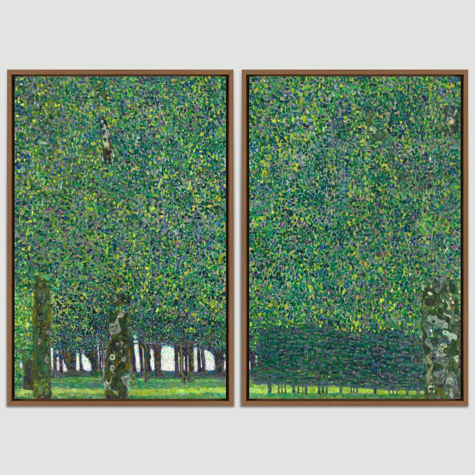Gustav Klimt’s “The Kiss” and “The Tree of Life” 2-Piece Canvas Wall Art Set Iconic Masterpieces for Your Home
