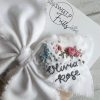 Hand Embroidered Name Bow A Personalized Touch for Special Occasions